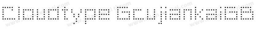 Cloudtype GcujiankaiGB Regular字体转换